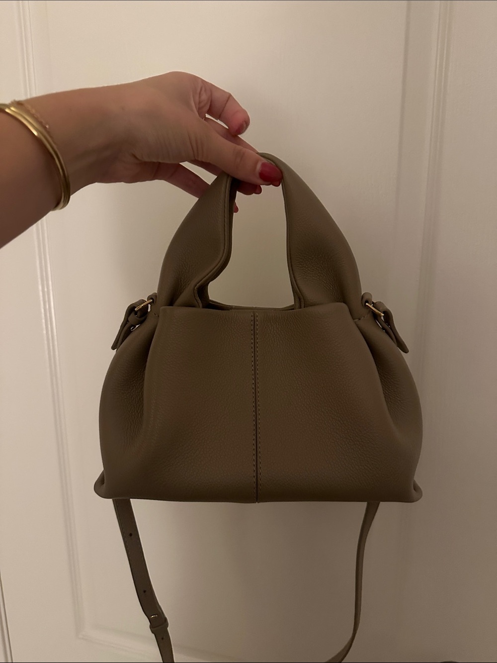 Polene Numéro Neuf Mini in EDITION TEXTURED TAUPE - Picture 3 of 5